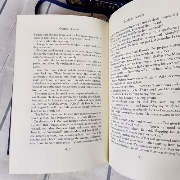 Madame Bovary Vintage 1979 Franklin Library Novel 1/4 Leather Bound Blue - Picture 13 of 14